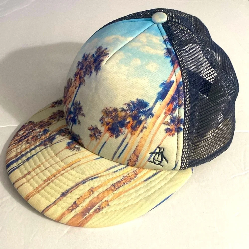 Original Penguin SnapBack Hat, Cap, Blue Sky, Palm trees, Novelty, OS, NWOT - Picture 13 of 13